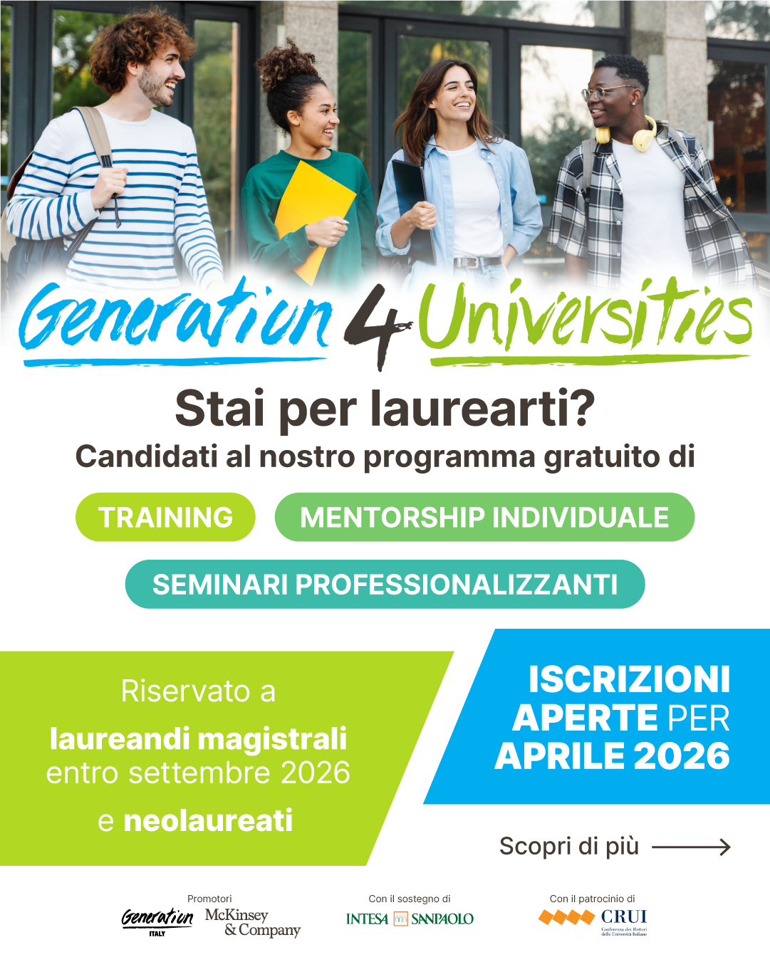 Al via la VI edizione di Generation4Universities