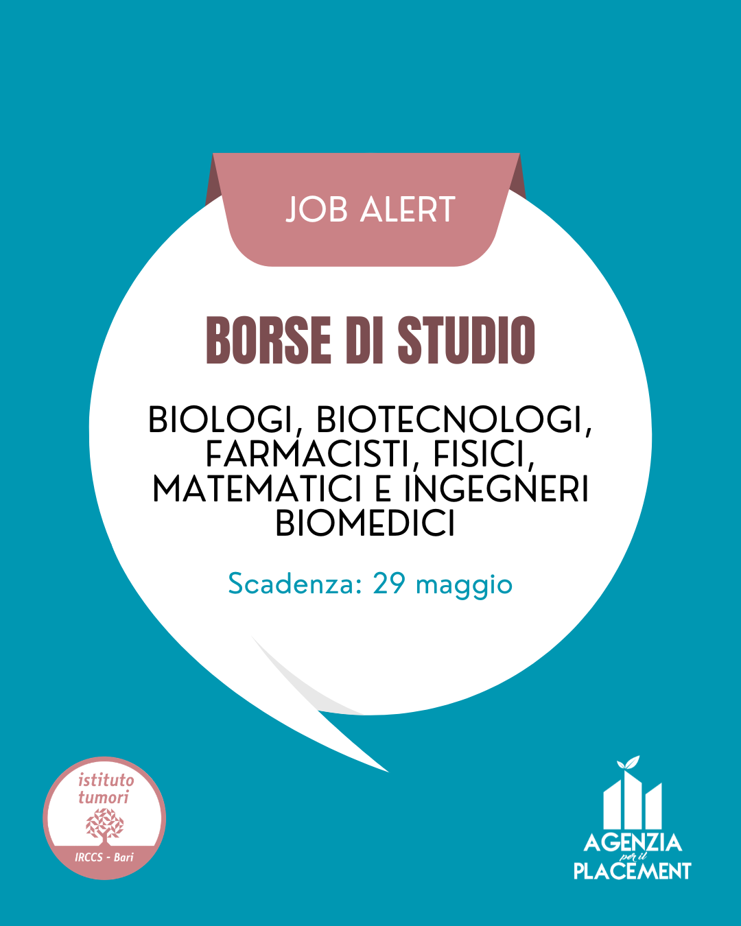 Borse di studio per biologi, biotecnologi, farmacisti, fisici, matematici e ingegneri biomedici 
