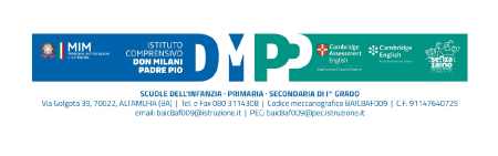 ISTITUTO COMPRENSIVO DON LORENZO MILANI - PADRE PIO